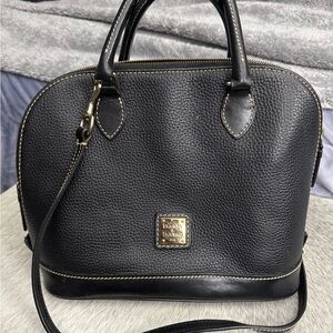 Dooney & Bourke Black Pebbled Leather Satchel